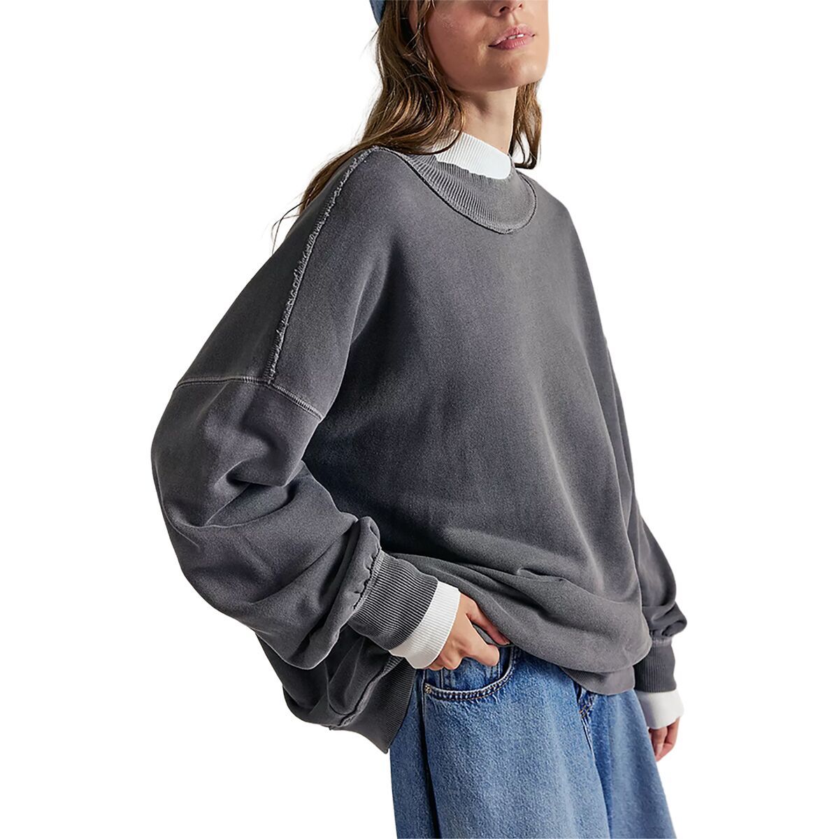 Image of Free People Palm Springs Turtleneck Sweater - Women's Washed Black, L