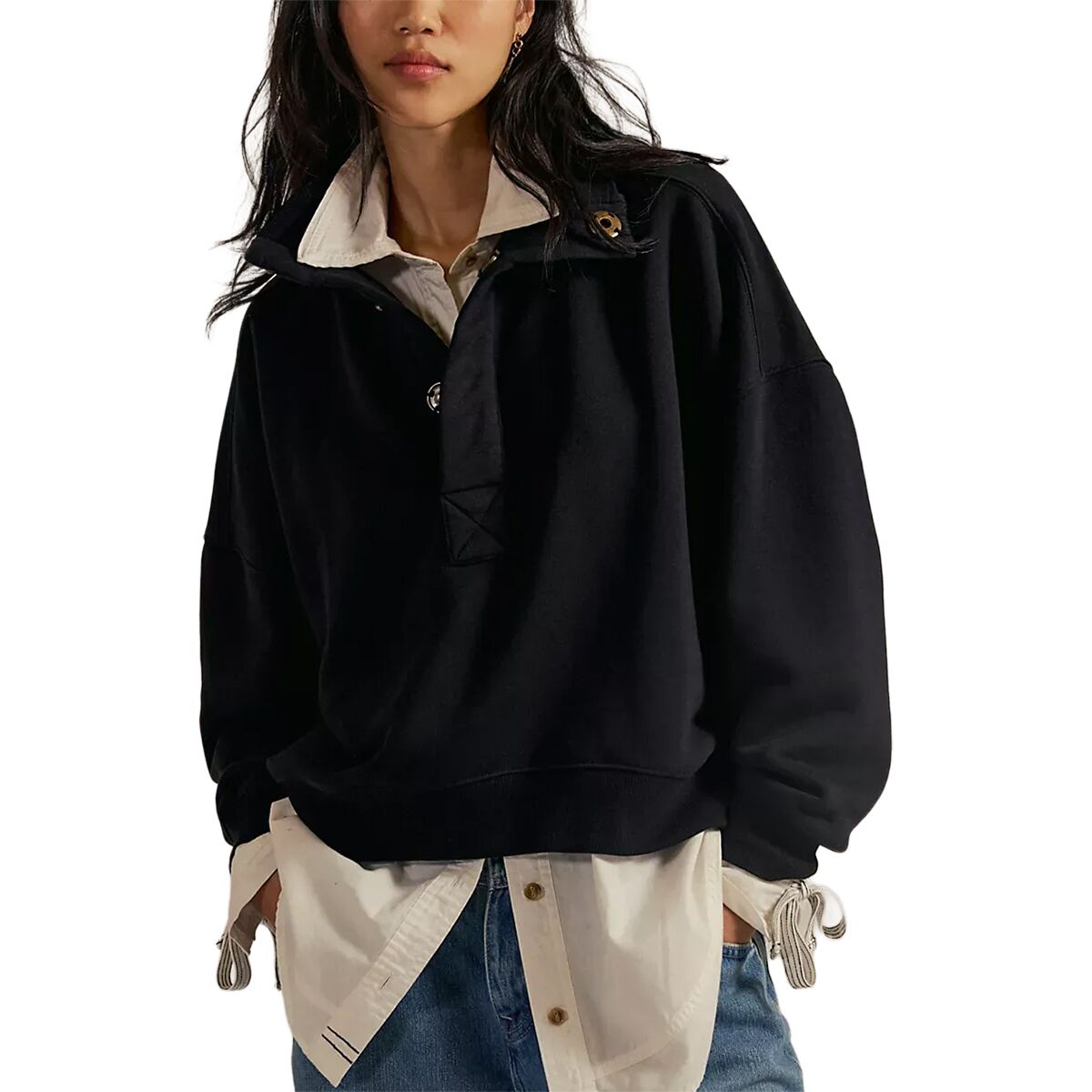 Image of Free People Timeless Pullover - Women's Black, XL