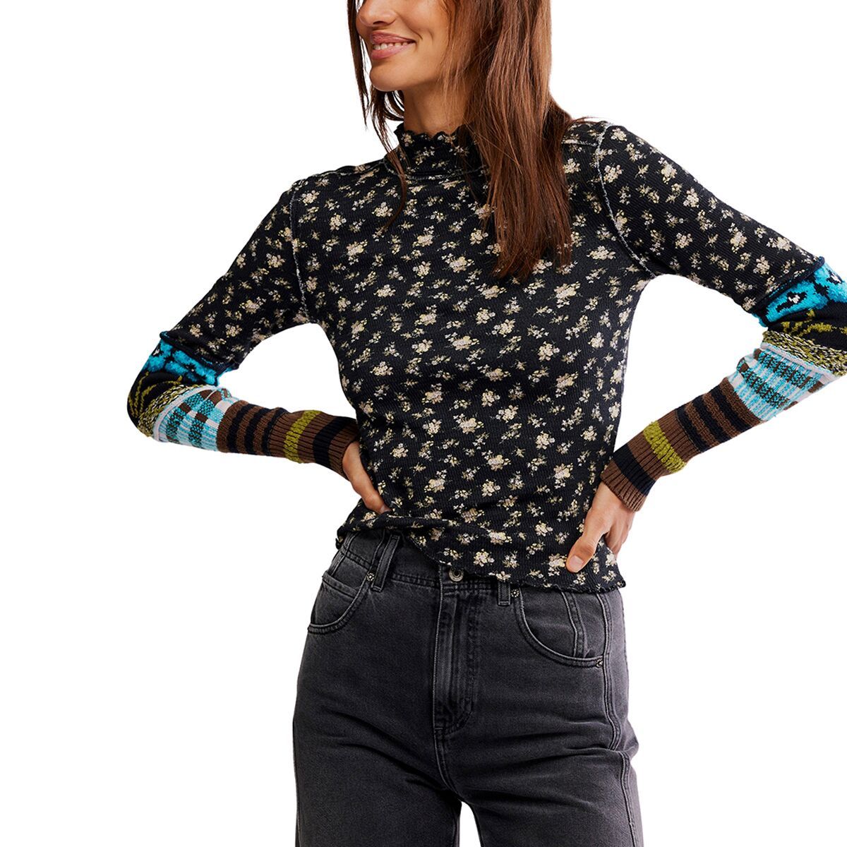 Image of Free People Wtf Bold Bowery Cuff Top - Women's Night Combo, XS