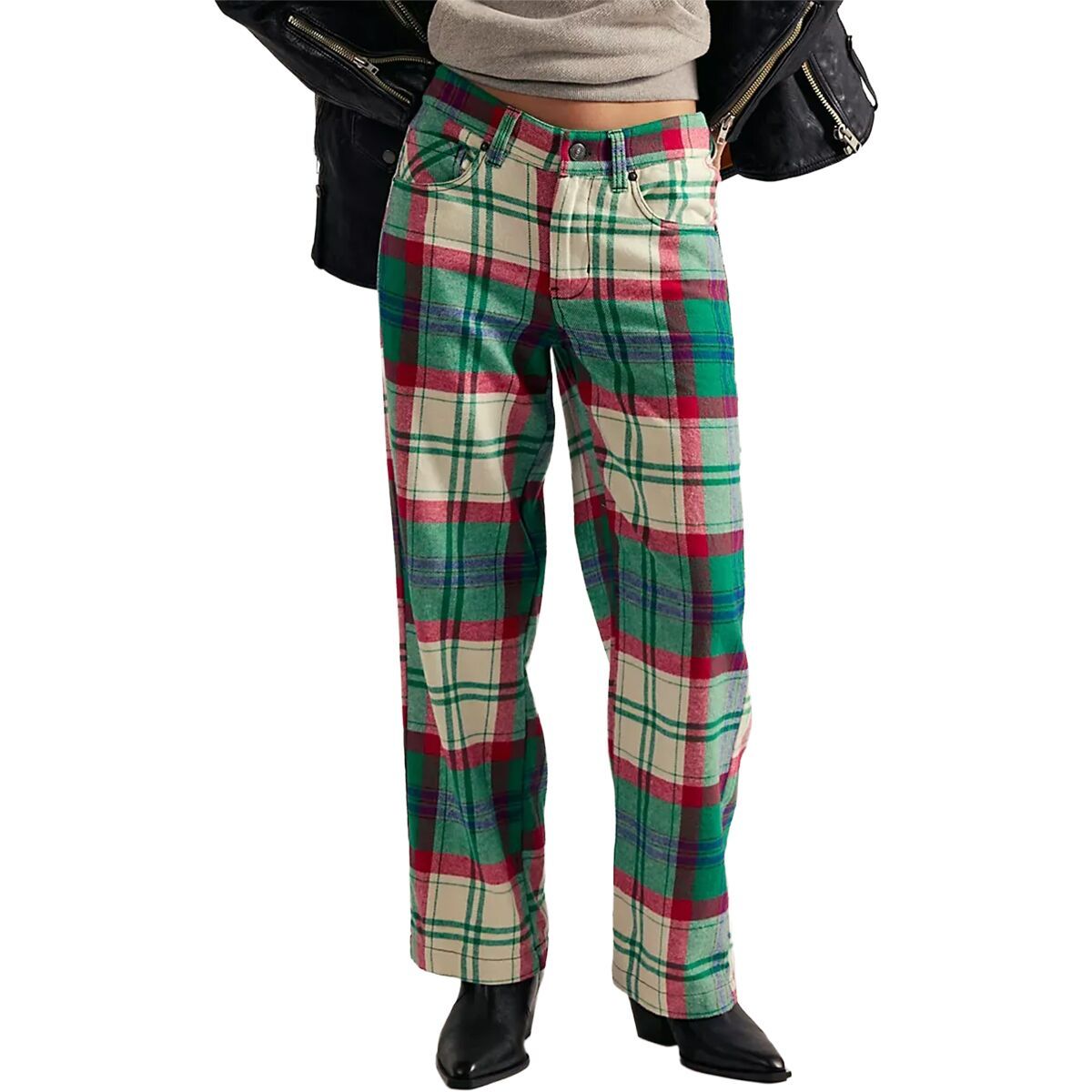 Image of Free People Cheers Pant - Women's Green Combo, 4