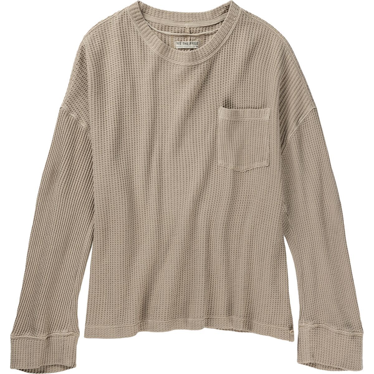 Image of Free People Dawson Pocket Thermal Top - Women's Neutral, M