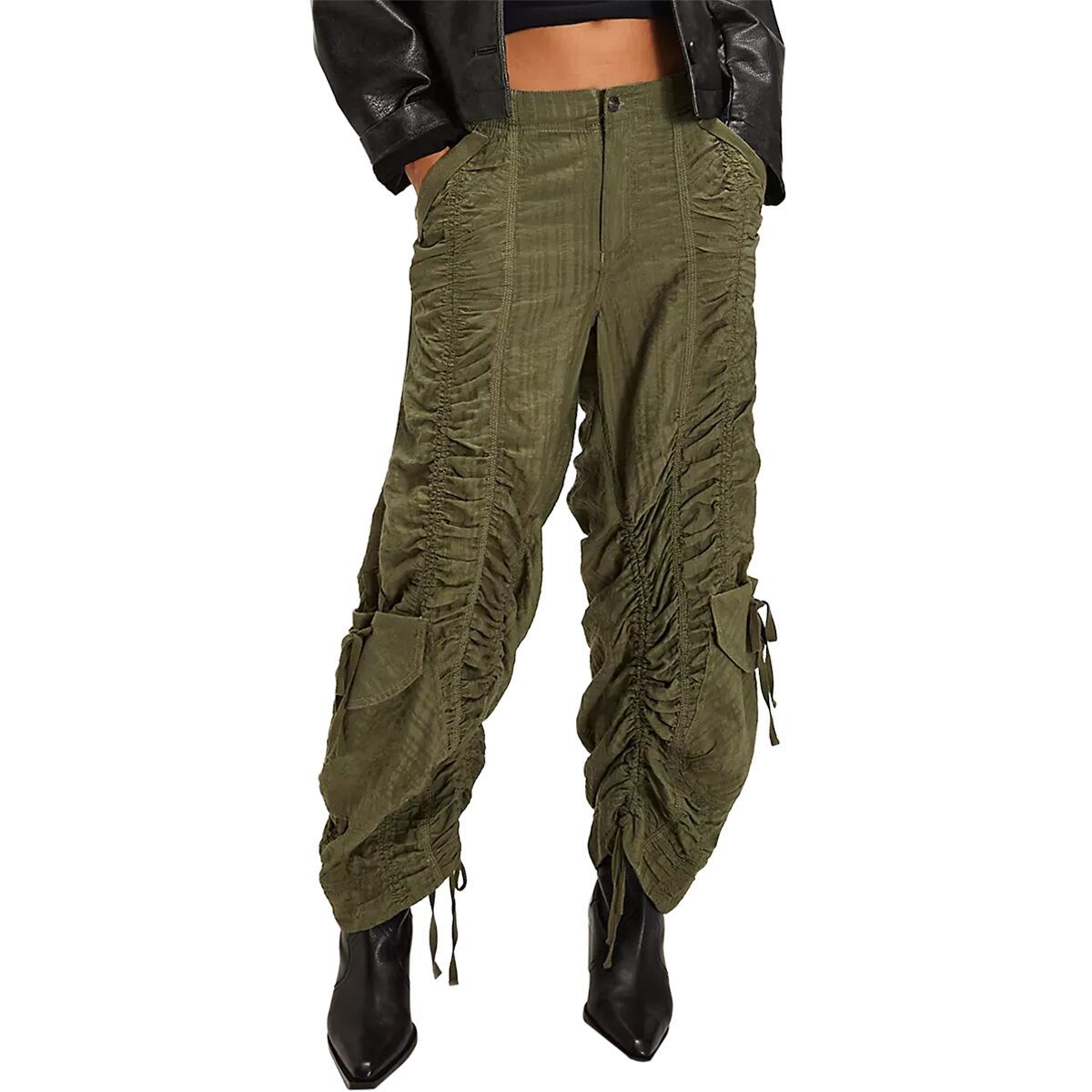 Image of Free People Scorpio Shirred Pant - Women's Lichen, L