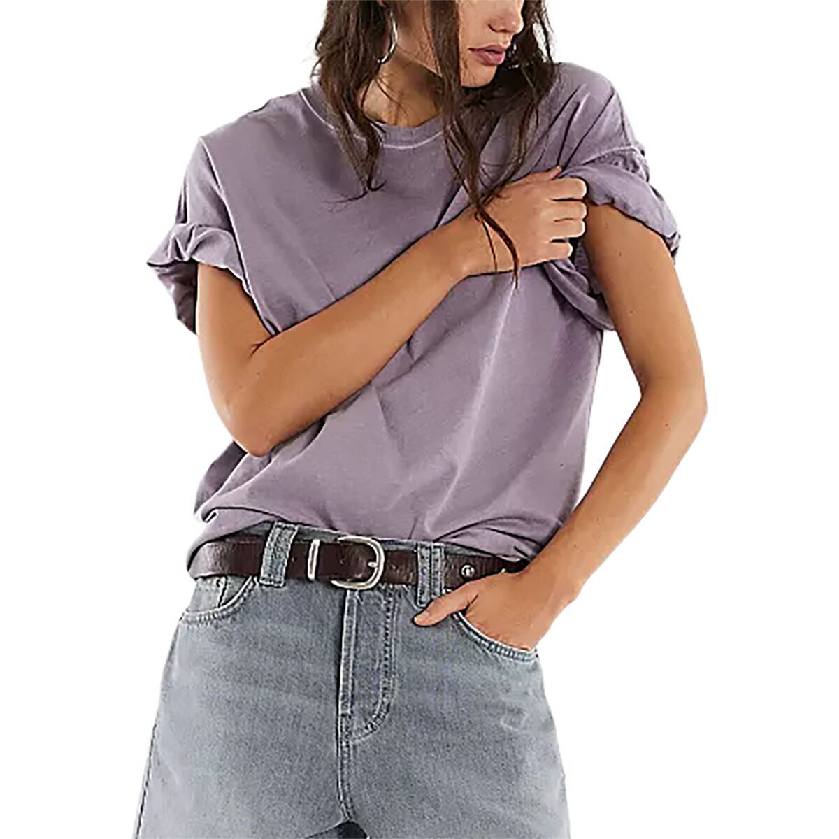 Image of Free People We The Free Perfect Oversized T-Shirt - Women’s Plum Ash, XS