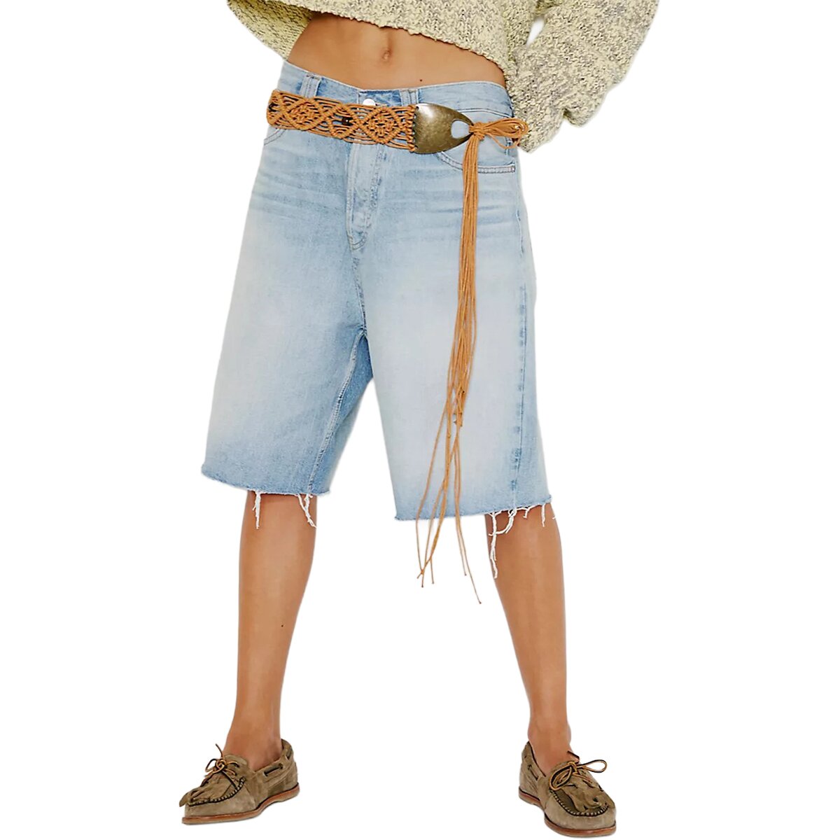 Image of Free People Montana Raw Hem Short - Women's Cowgirl Blues, 25