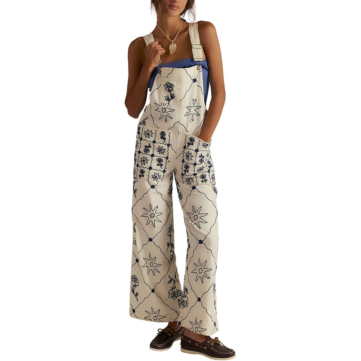 Image of Free People Rising Sun Overall - Women's Solar Ecru, M