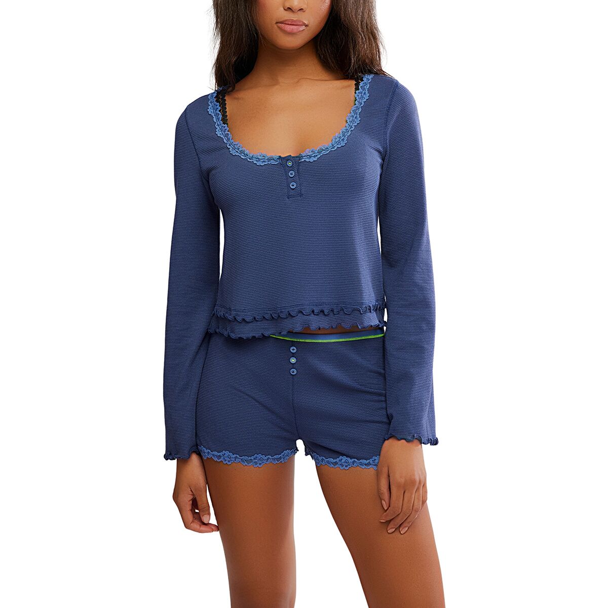 Image of Free People Spring Break Sleep Set - Women's Blue Crown, M