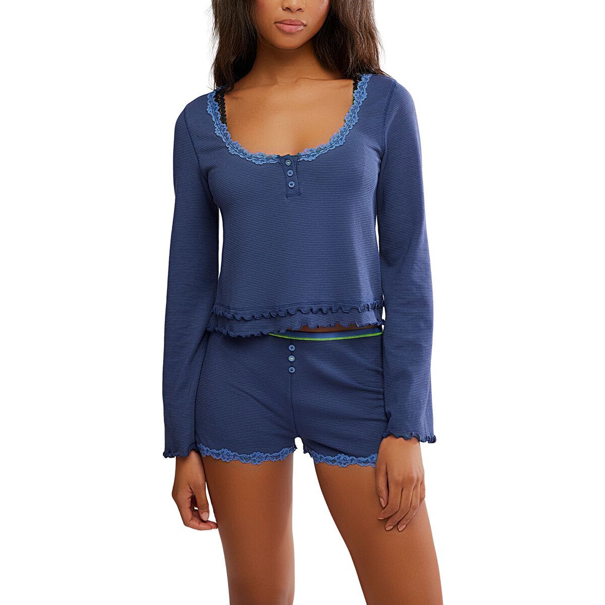 Image of Free People Spring Break Sleep Set - Women's Blue Crown, M