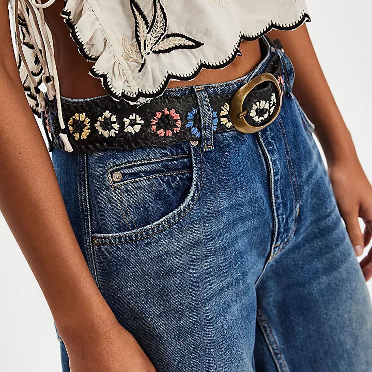 Free People Indigo Dreaming Raffia Belt - Women display picture 2