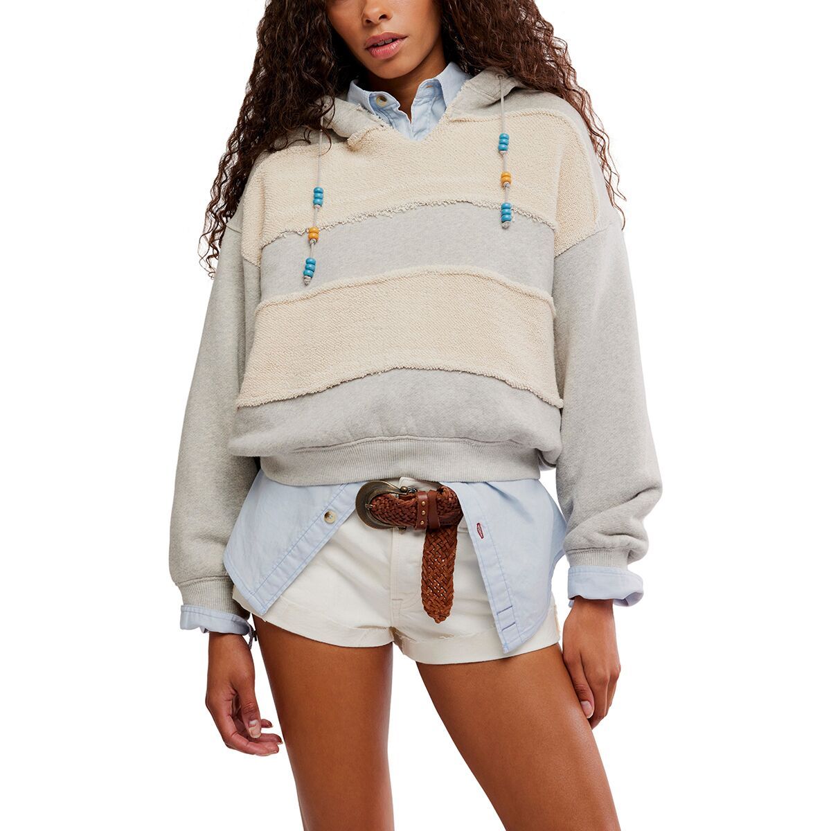 Image of Free People Camp Crush Hoodie - Women's Heather Grey, XL