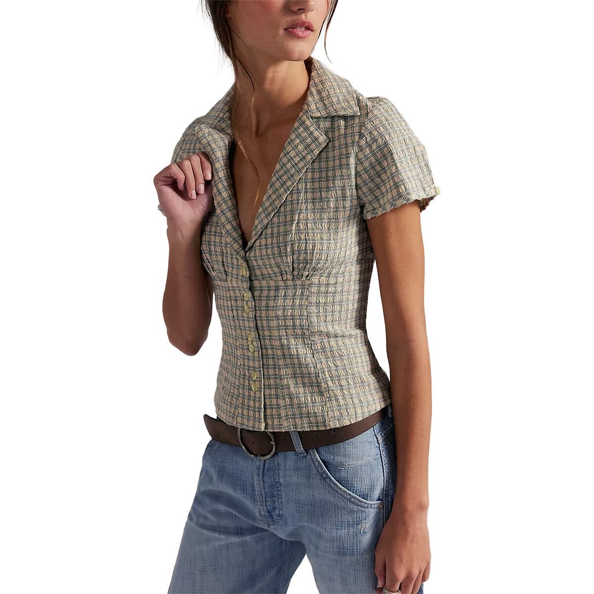 Image of Free People Camp Crush Shirt - Women's Neutral Combo, M