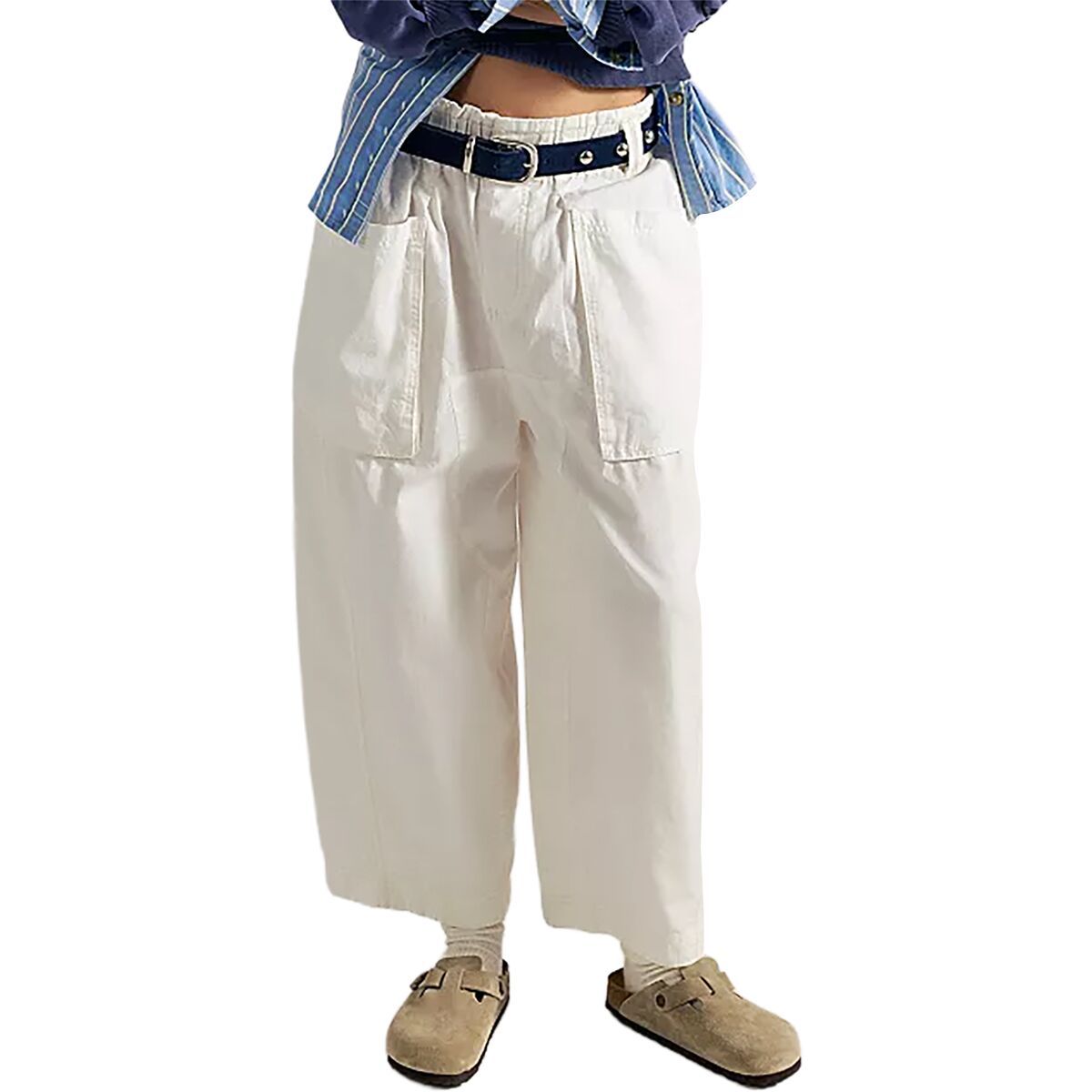 Image of Free People Costa Straight Harem Pant - Women's Whisper White, M