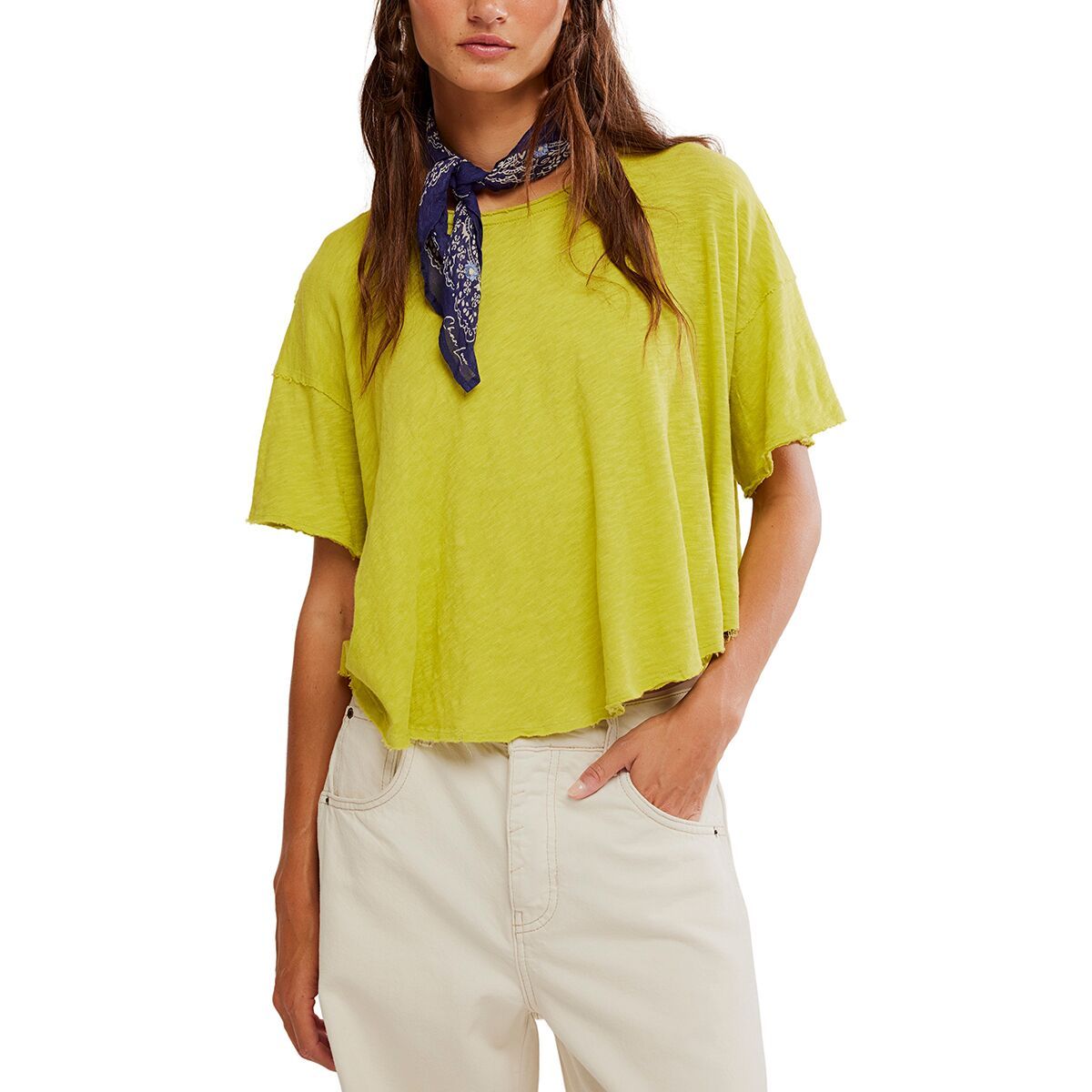 Image of Free People Elsie Swing Clo T-Shirt - Women's Warm Olive, L