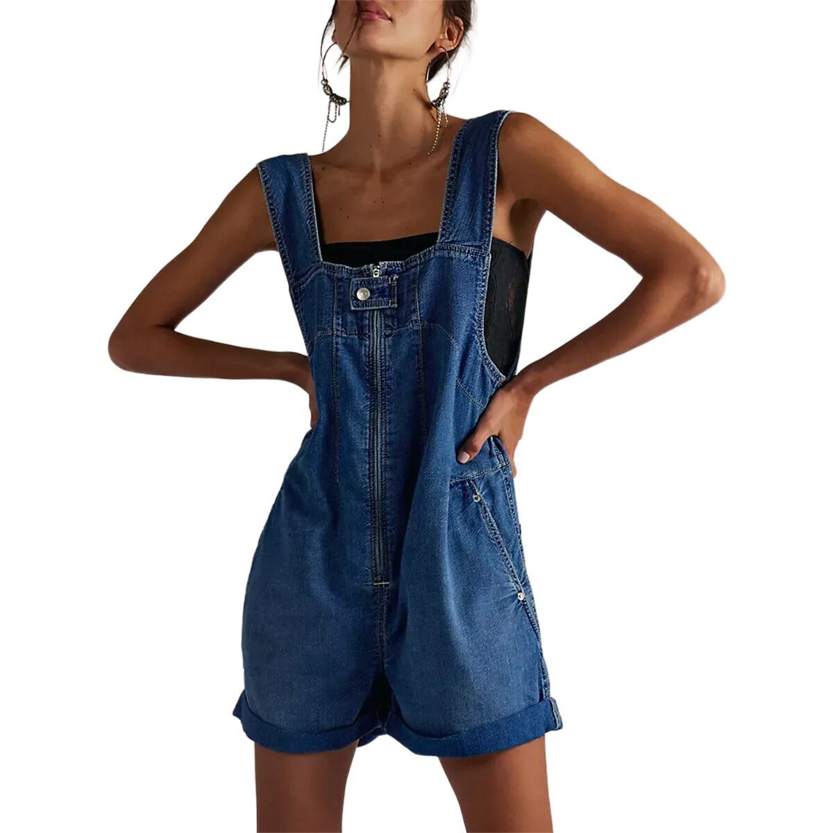 Image of Free People Jude Shortall - Women's Mid Indigo, L