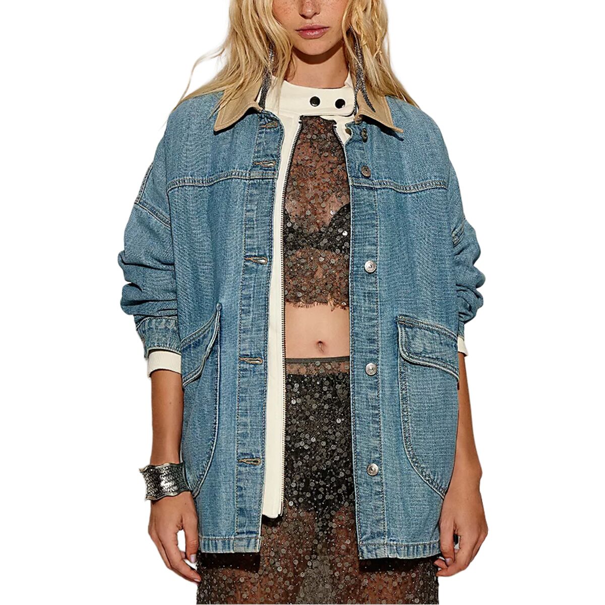 Free People Lemon Denim Jacket - Women's - Clothing