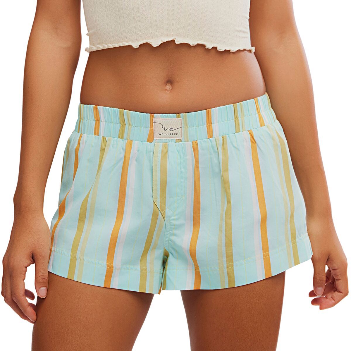 Image of Free People Day To Day Mini Boxer - Women's Turquoise Combo, M