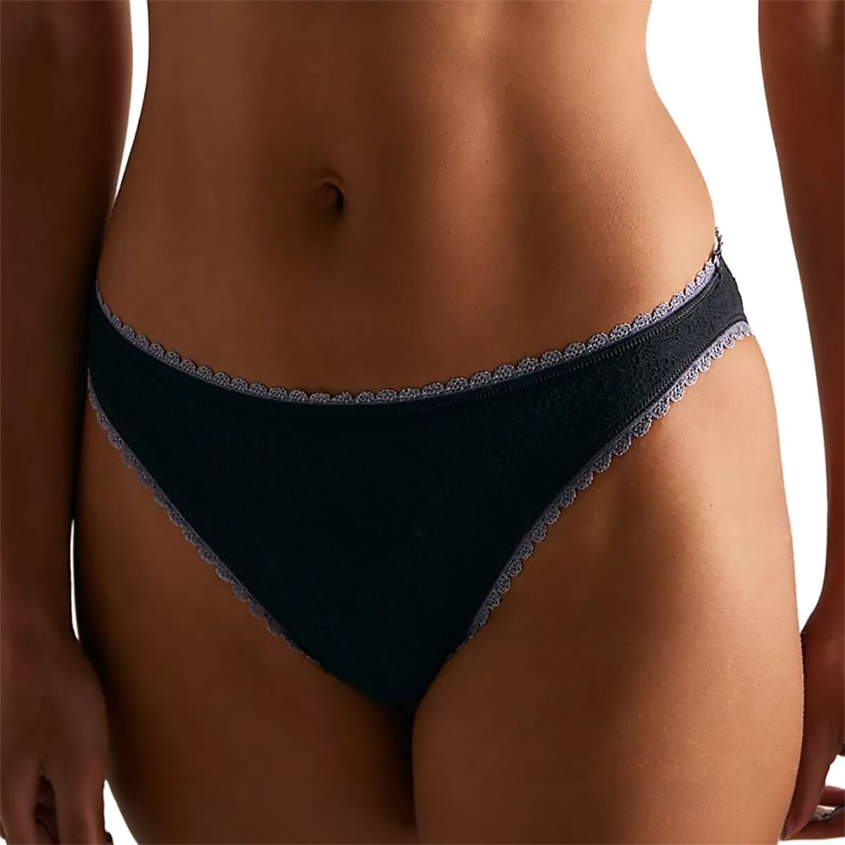 Image of Free People Sweet Point Seamless Bikini Underwear - Women's Black Combo, XS/S