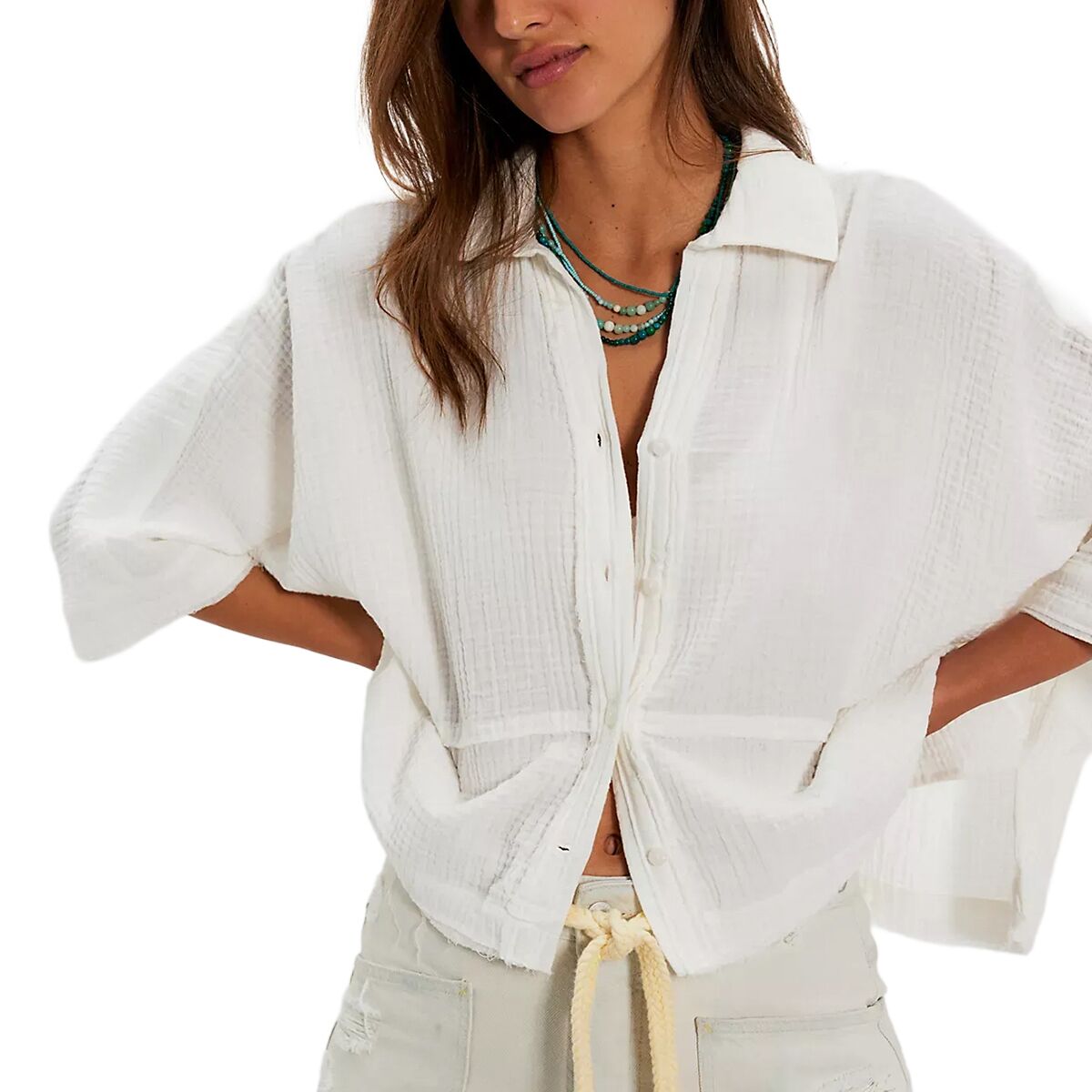 Image of Free People Happy Days Top - Women's Clean Ivory, S