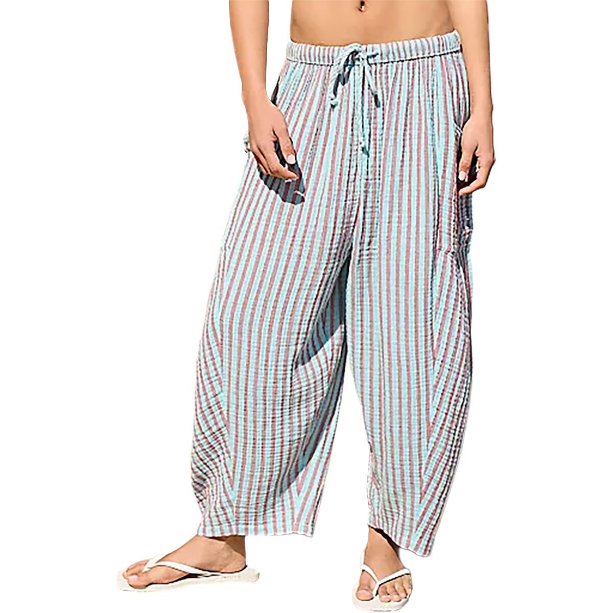 Image of Free People Striped Quinn Pant - Women's Prep Rouge Combo, L