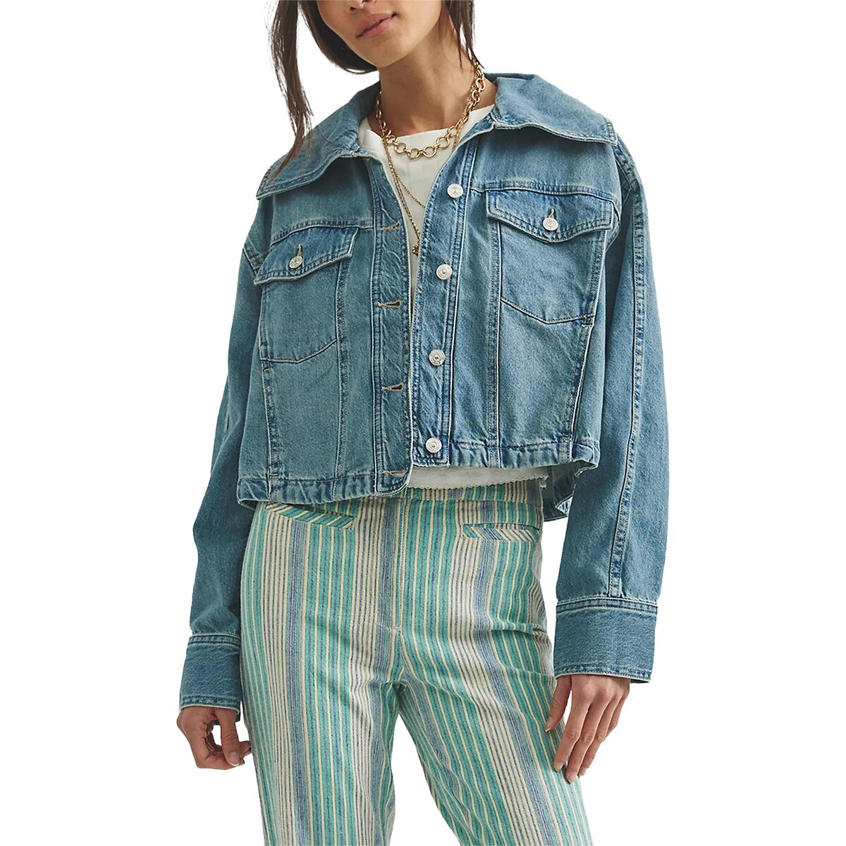Image of Free People Side To Side Jacket - Women's River Wash, M