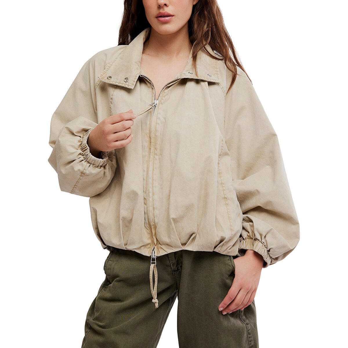 Image of Free People Chelsea Jacket - Women's Oatmeal, S