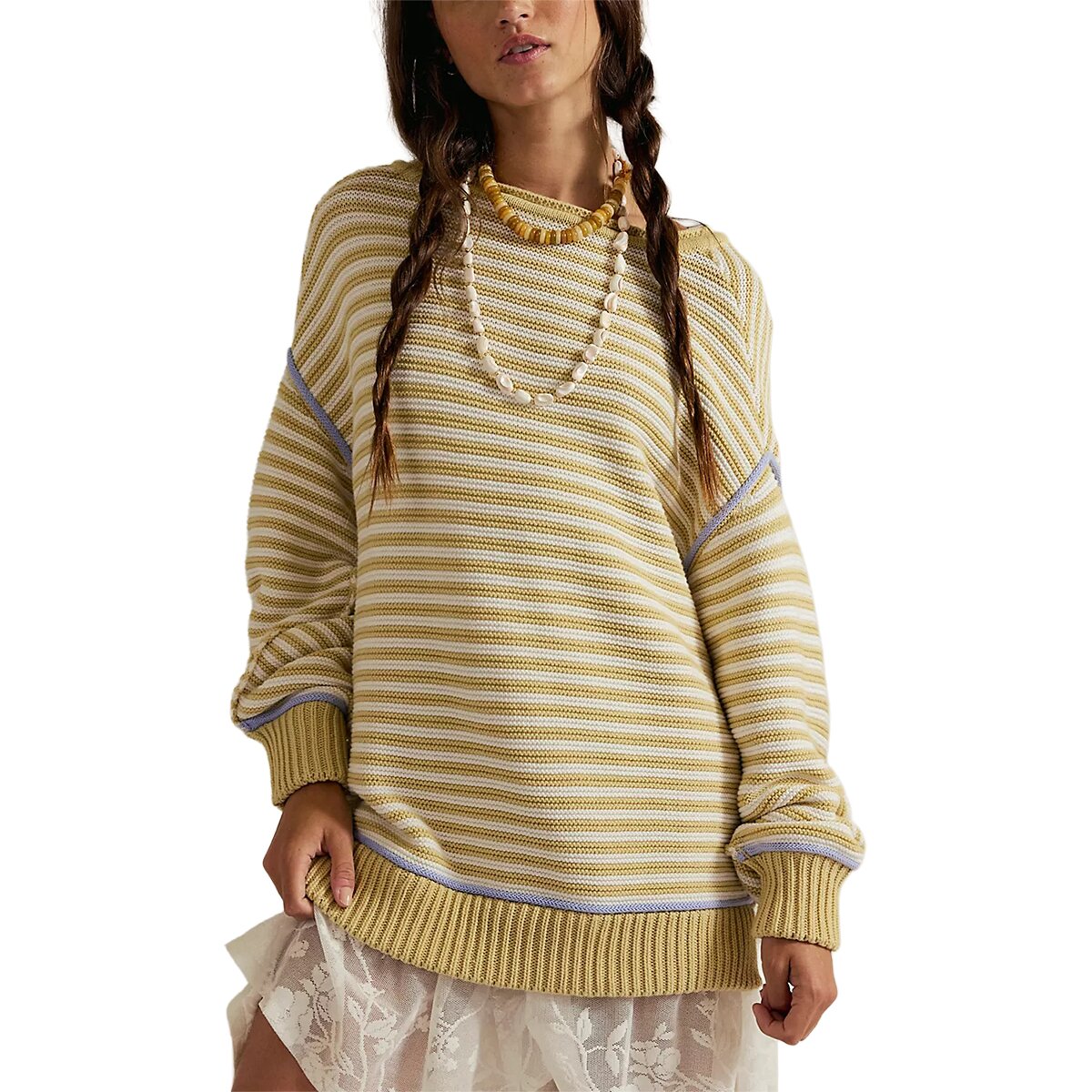 Image of Free People Asher Pullover - Women's Sand Combo, XS