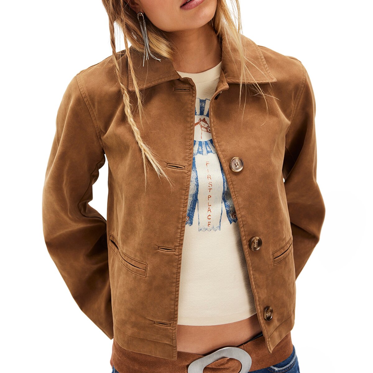 Image of Free People Hera Vegan Sierra Jacket - Women's Caramel Cafe, L