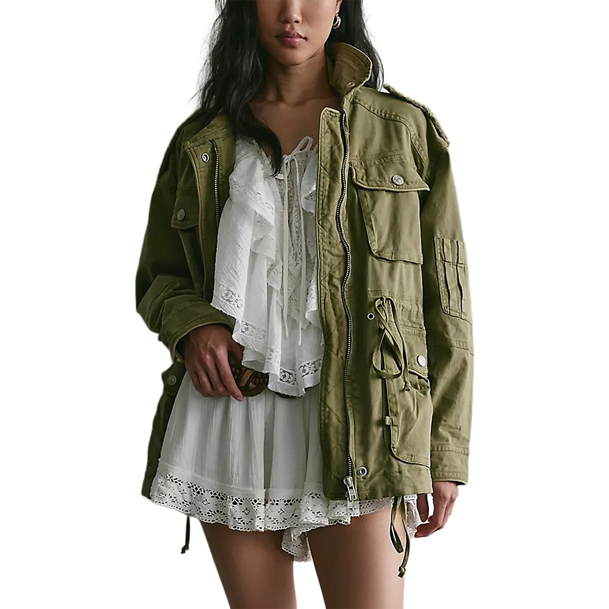 Image of Free People Marlo Surplus Jacket - Women's Olivine, M