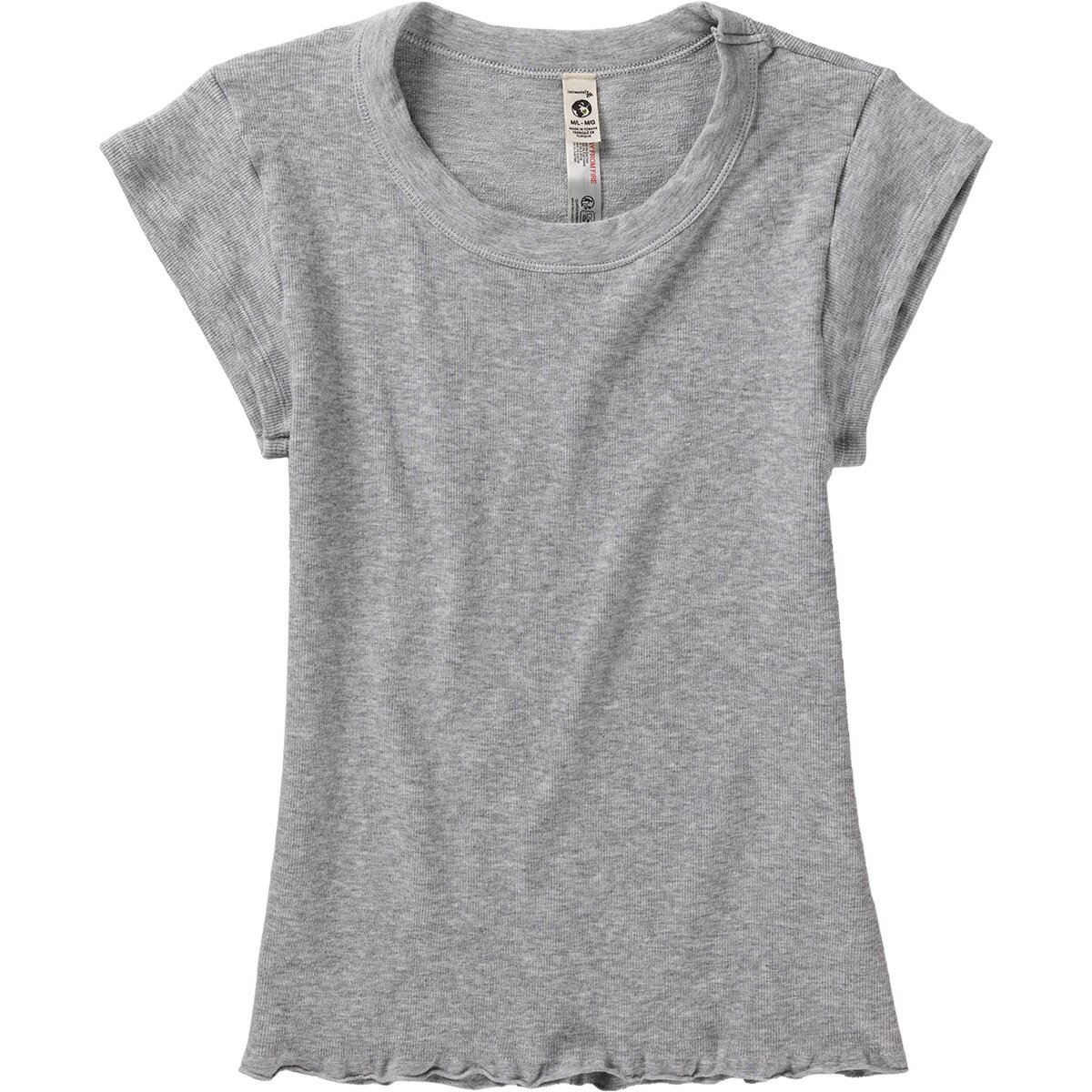 Image of Free People So Soft Seamless Baby T-Shirt - Women's Med Heather Grey B10, M/L