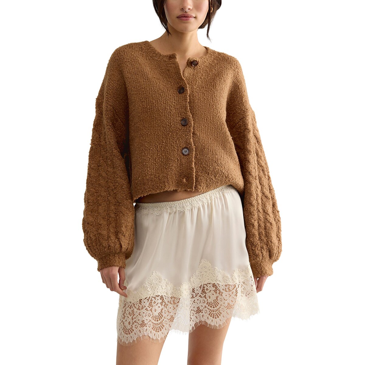 Image of Free People Thistle Cardi - Women's Macadmia, XS