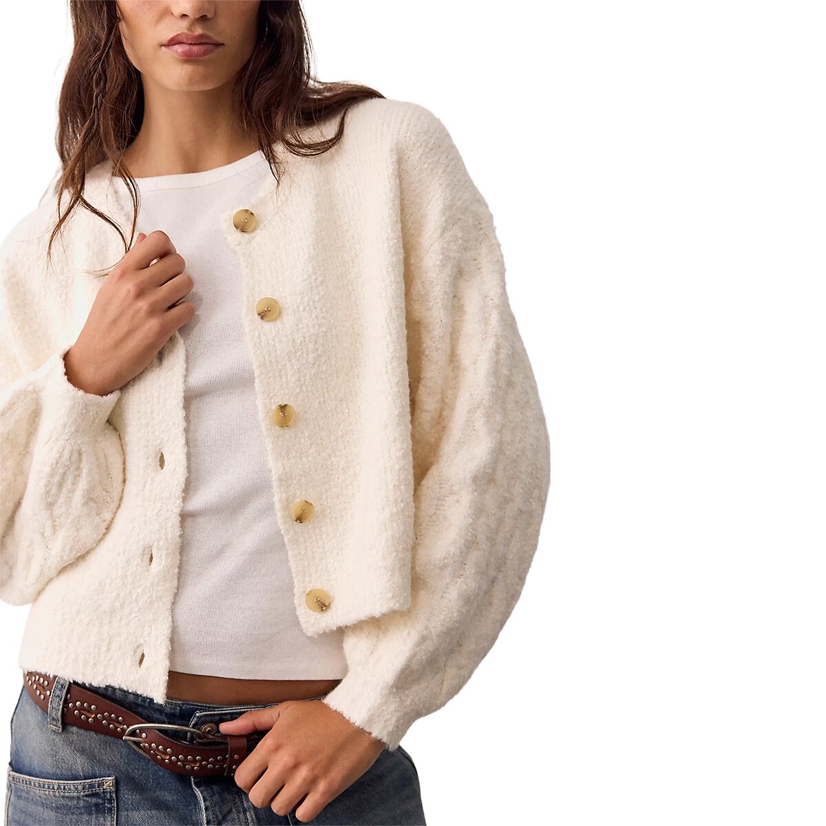 Image of Free People Thistle Cardi - Women's Sugar Swizzle, XL