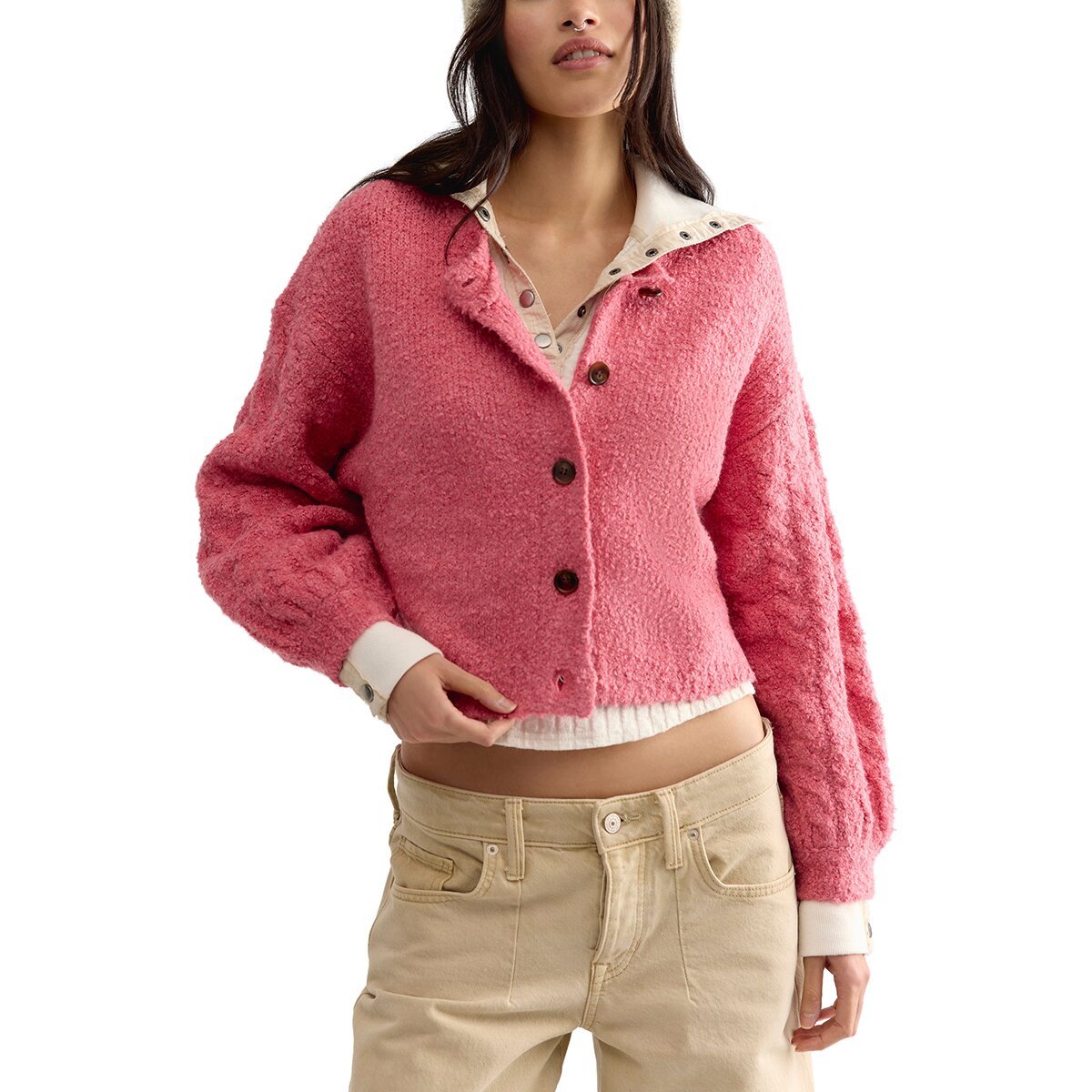 Free People Free People Thistle Cardi - Women's Vintage Rose, XL