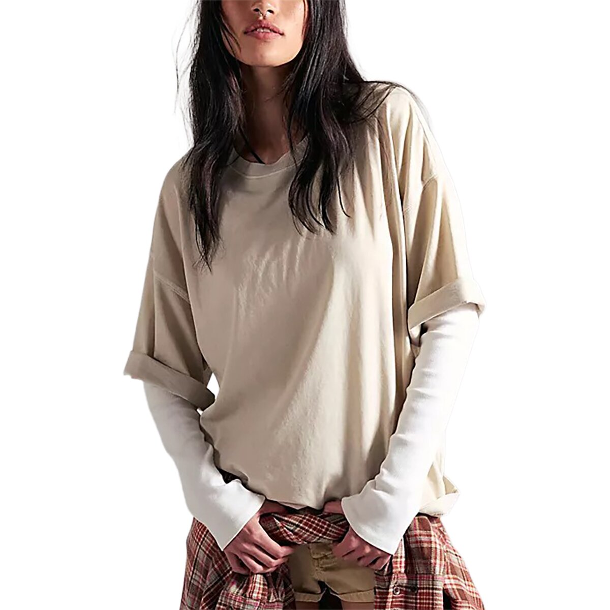 Image of Free People Wtf Perfect Oversized T-Shirt - Women's Morning Oat, M