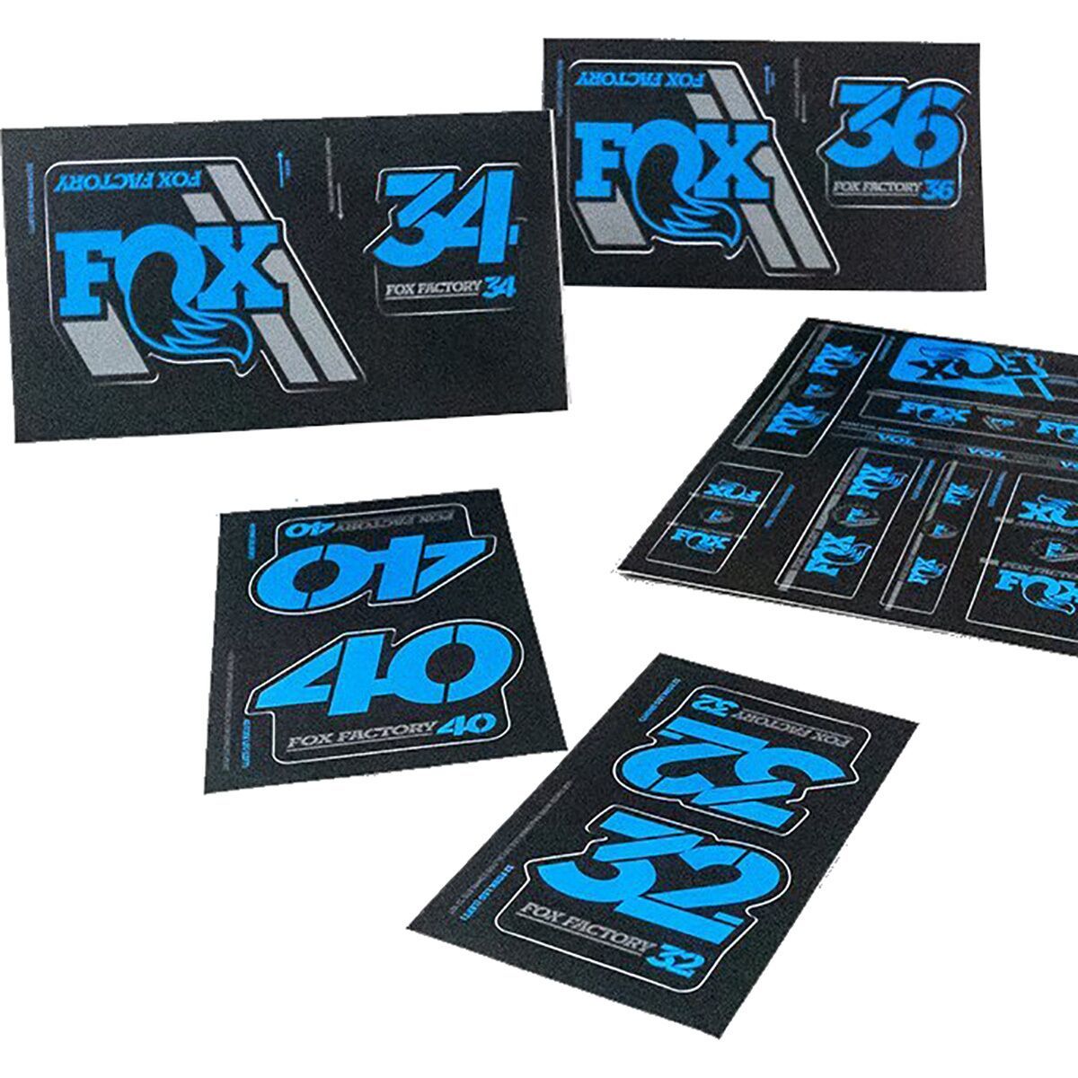 Image of FOX Racing Shox Heritage Fork and Shock Decal Kit Blue, One Size