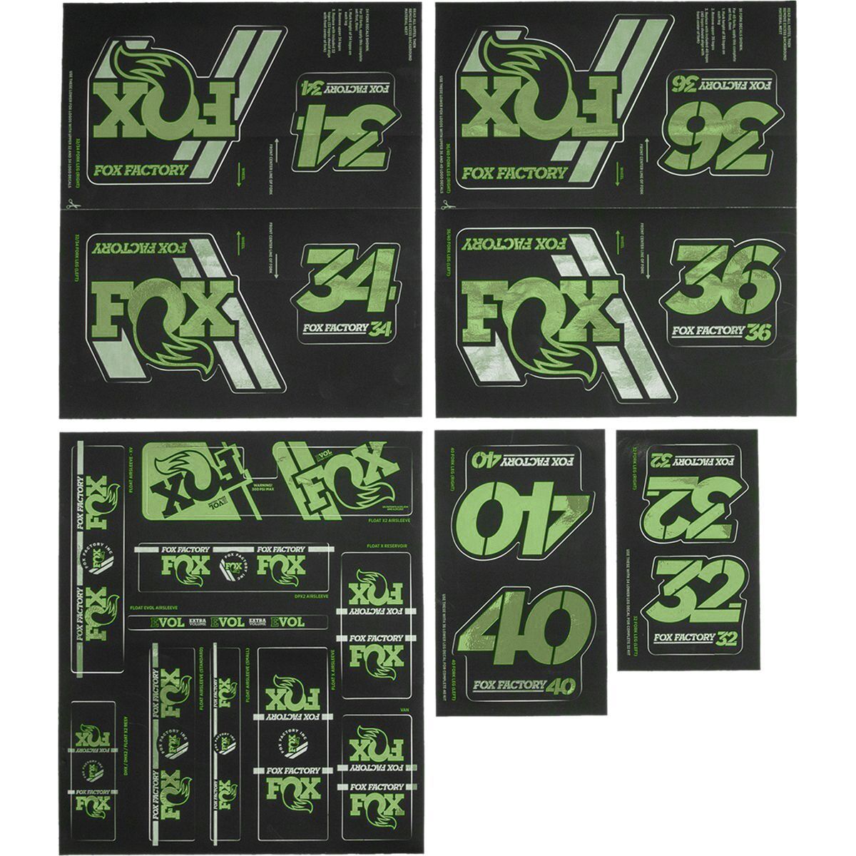 Fox Heritage Decal Kit for 32 34 36 40 Forks and DPS Dpx2 Float X2