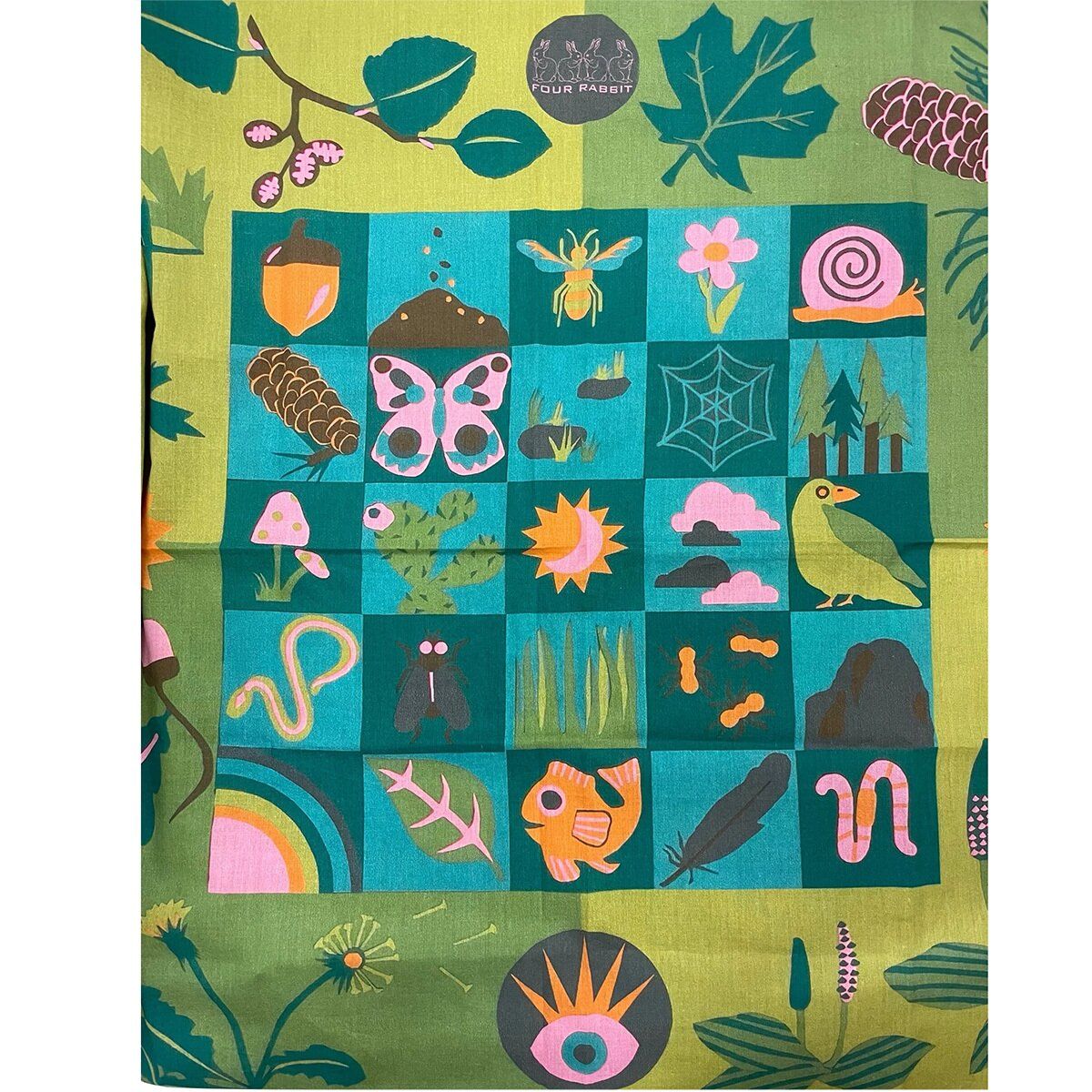 Image of Four Rabbit Bandana Eye Spy, One Size