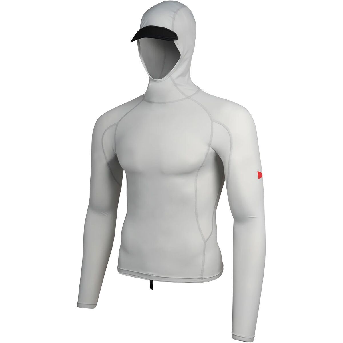 Image of Florence Marine X Long-Sleeve Hooded Rashguard Silver, M