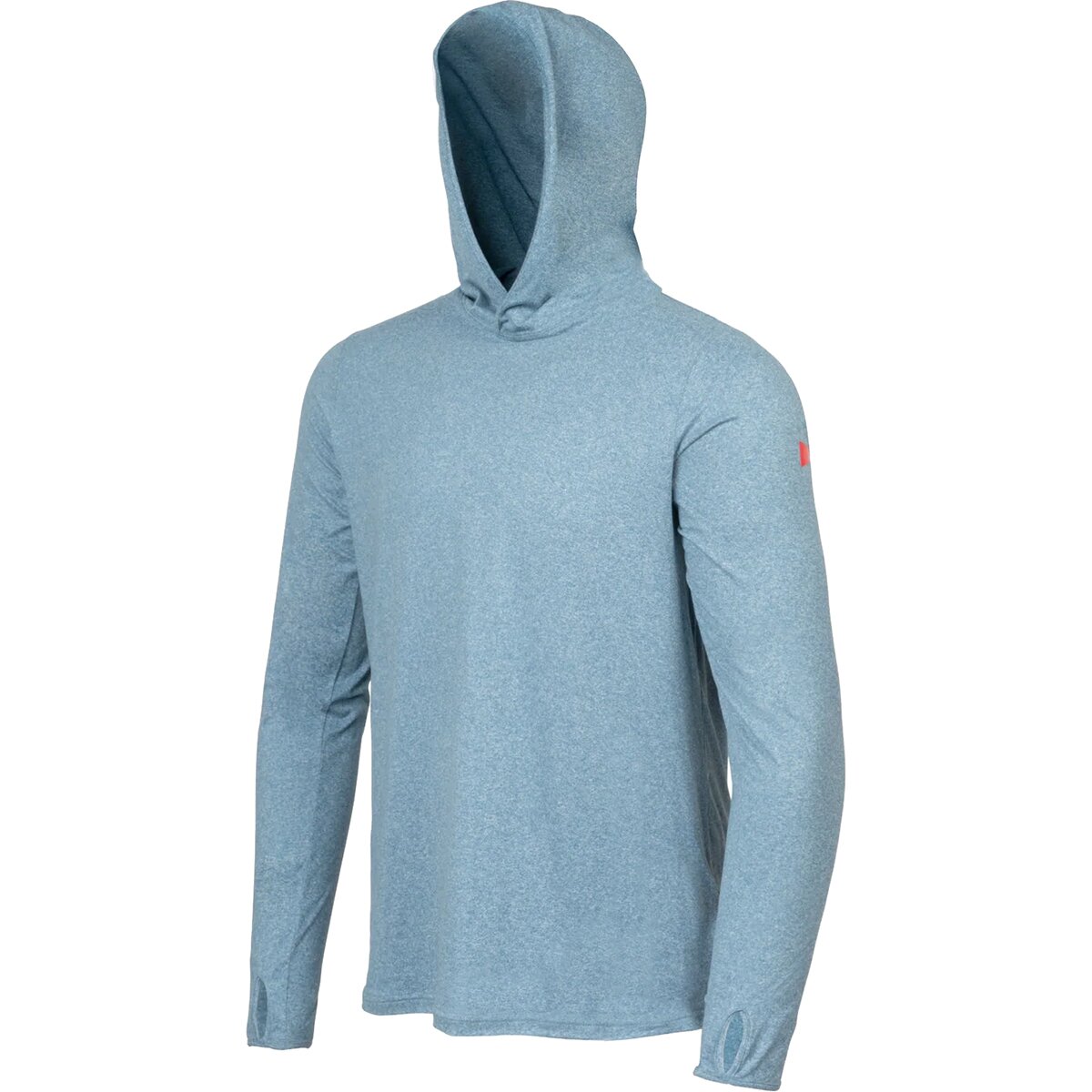 Image of Florence Marine X Sun Pro Adapt Long-Sleeve Hooded UPF Shirt - Men's Heather Steel Blue, S