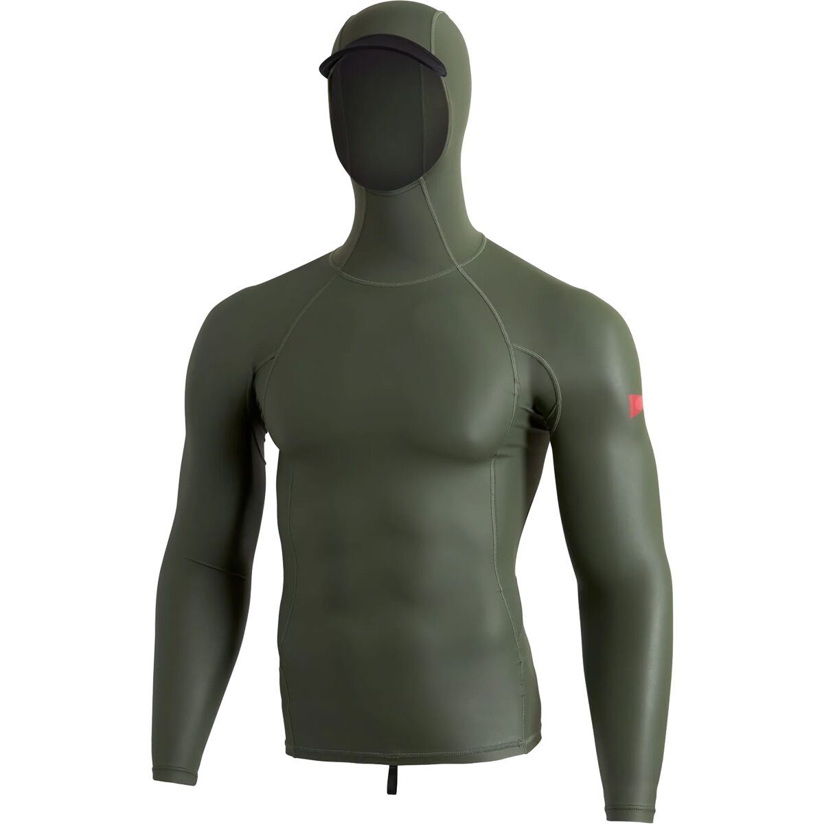 Image of Florence Marine X Windshield Long-Sleeve Hooded Rashguard - Men's Thyme, M