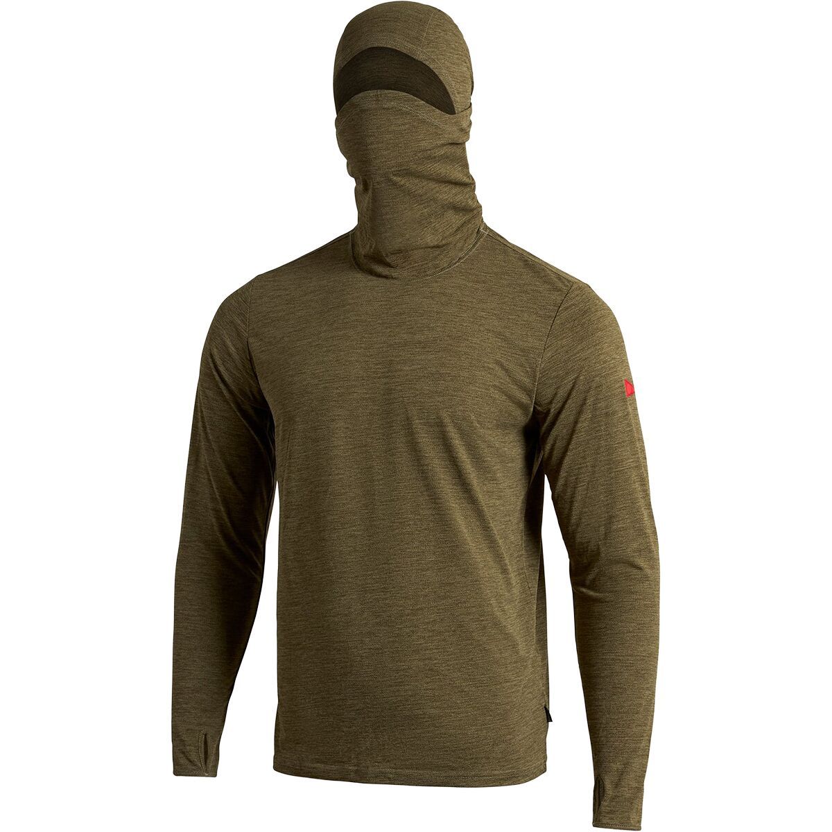 Image of Florence Marine X Airtex Balaclava Long-Sleeve Hooded Shirt - Men's Heather Burnt Olive, S