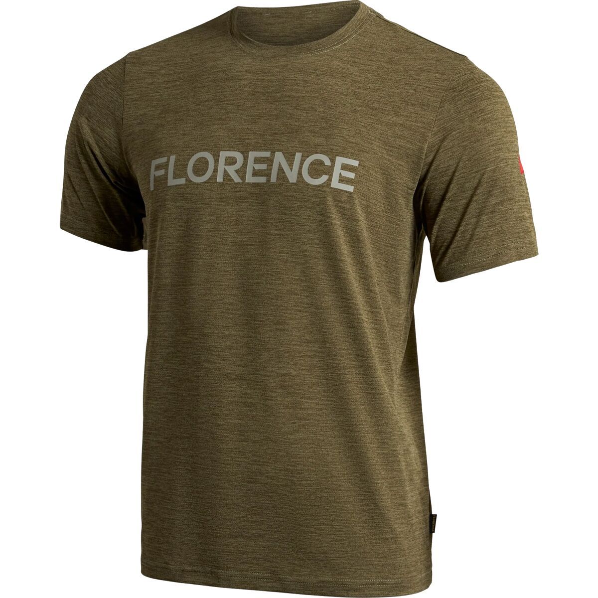 Image of Florence Marine X Airtex Florence Logo Short-Sleeve Shirt - Men's Heather Burnt Olive, XS