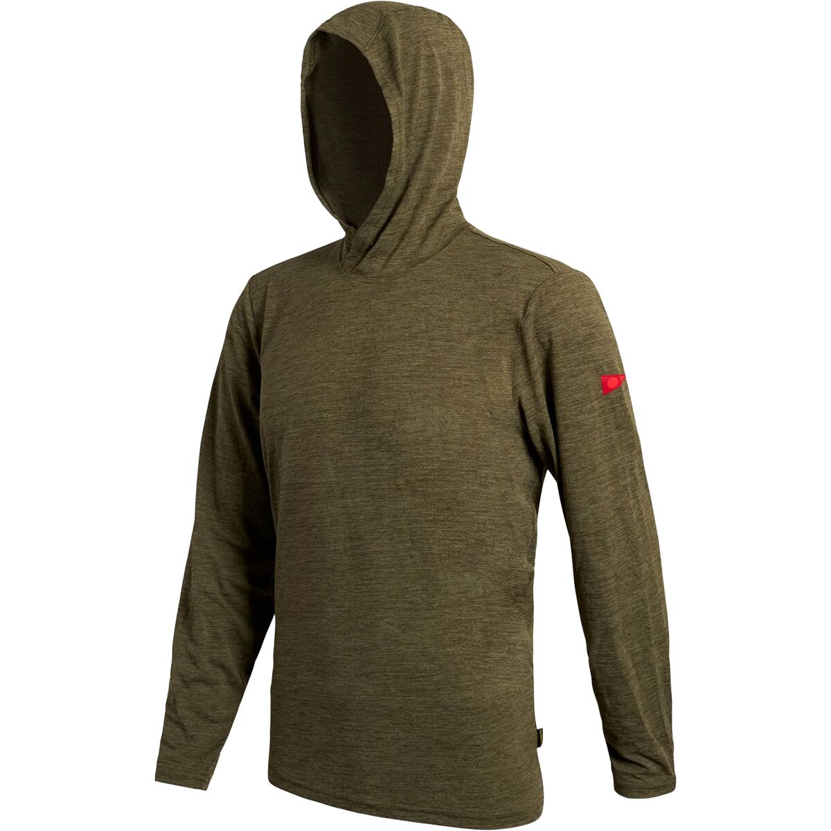 Image of Florence Marine X Airtex Long-Sleeve Hooded Shirt - Men's Heather Burnt Olive, XXL