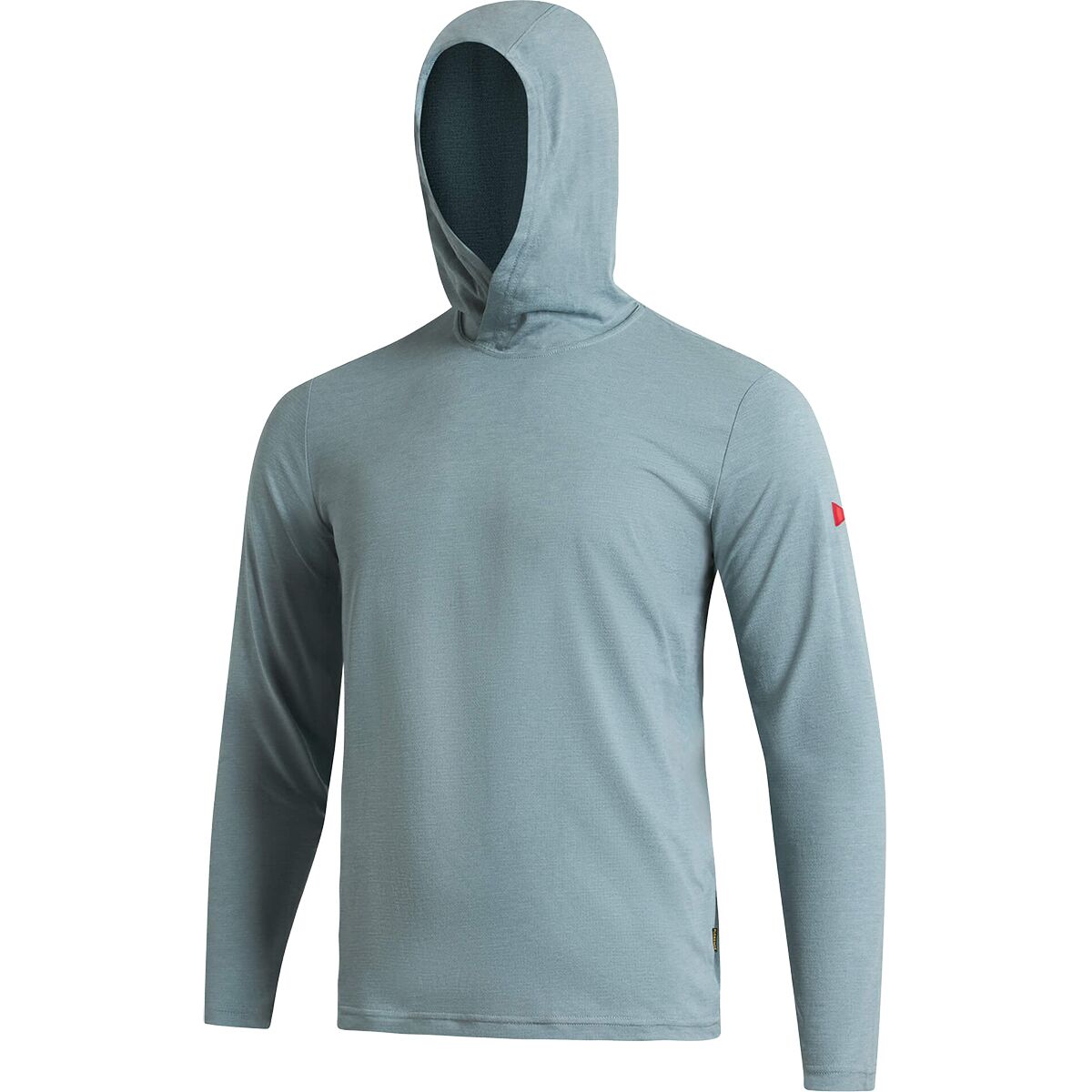 Image of Florence Marine X Airtex Long-Sleeve Hooded Shirt - Men's Heather Light Sea Blue, M