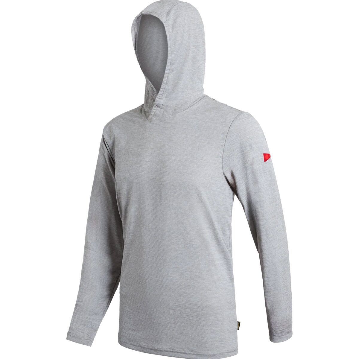 Image of Florence Marine X Airtex Long-Sleeve Hooded Shirt - Men's Light Heather Grey, L