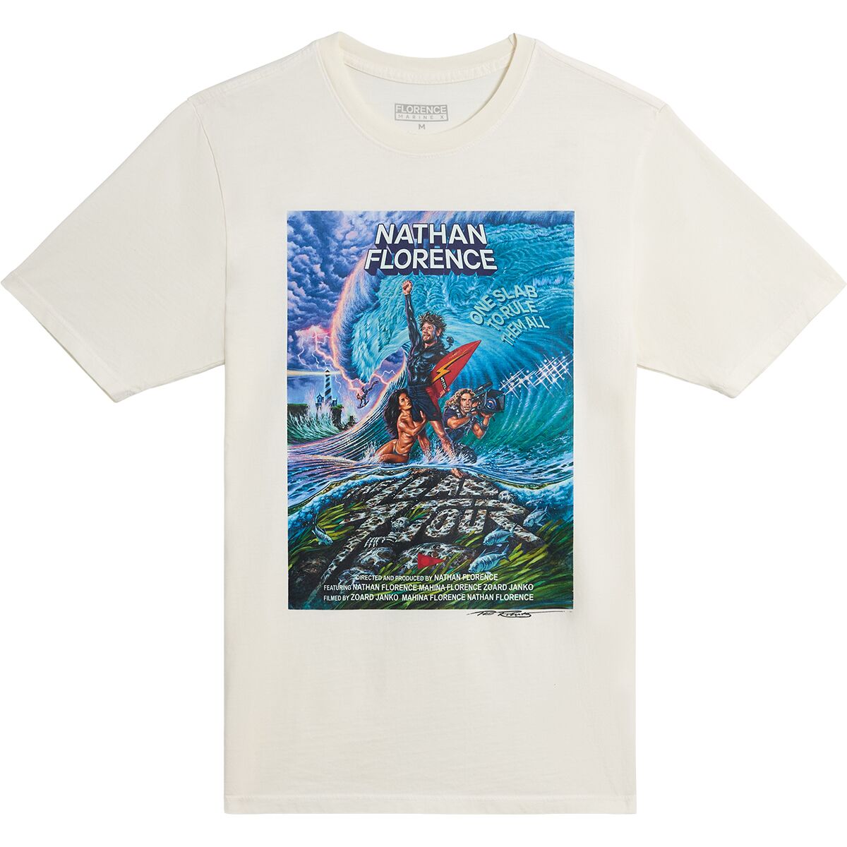 Image of Florence Marine X Slab Tour Poster T-Shirt - Men's Off White, L
