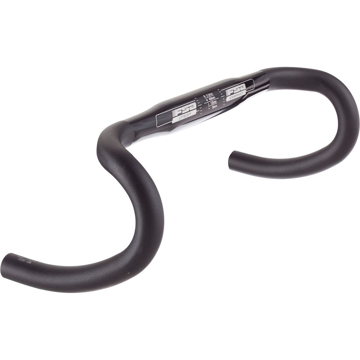 Image of FSA Omega Compact Road Handlebar Black, 44cm