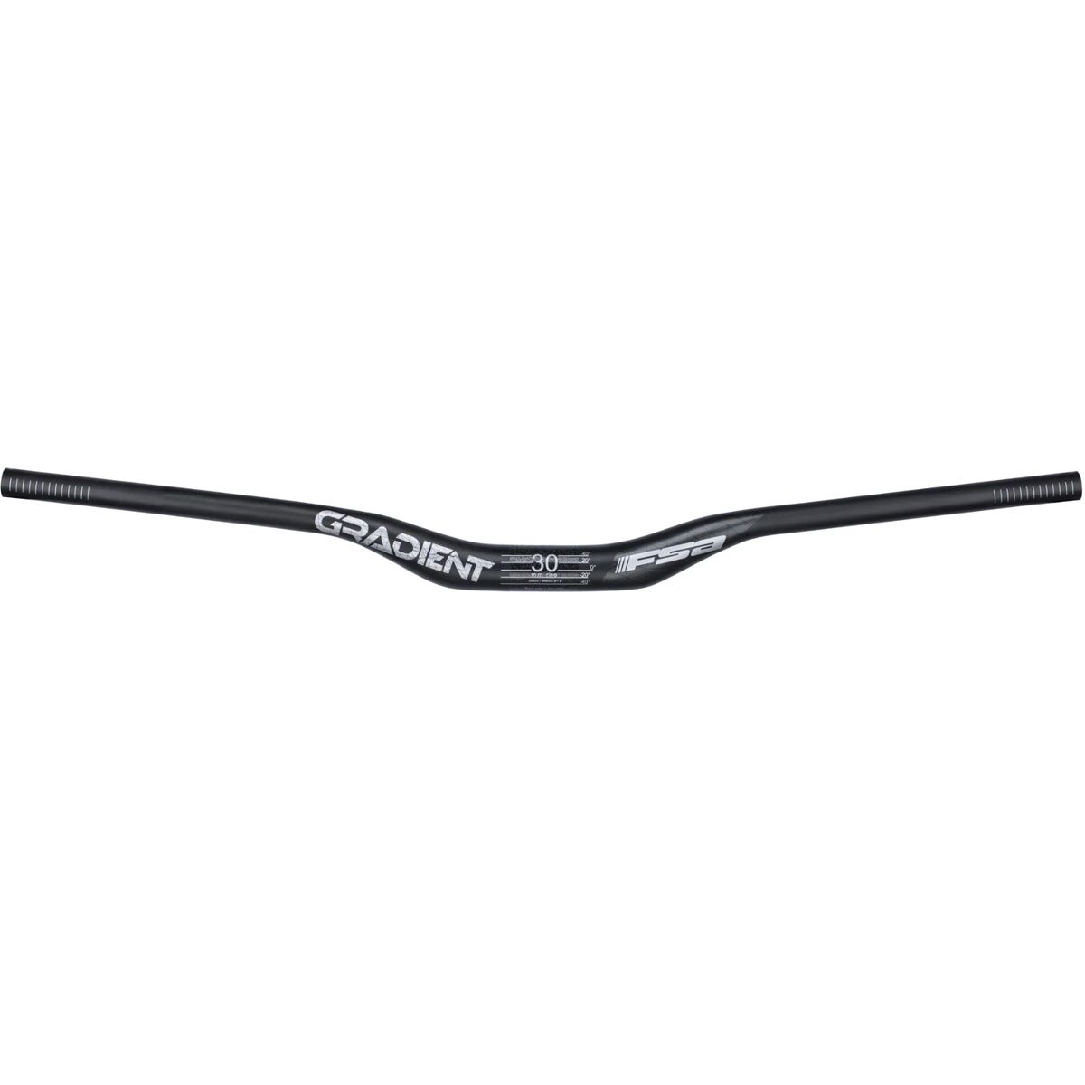 Image of FSA Gradient Carbon Riser Handlebar Black, 31.8x800mm, 30mm rise