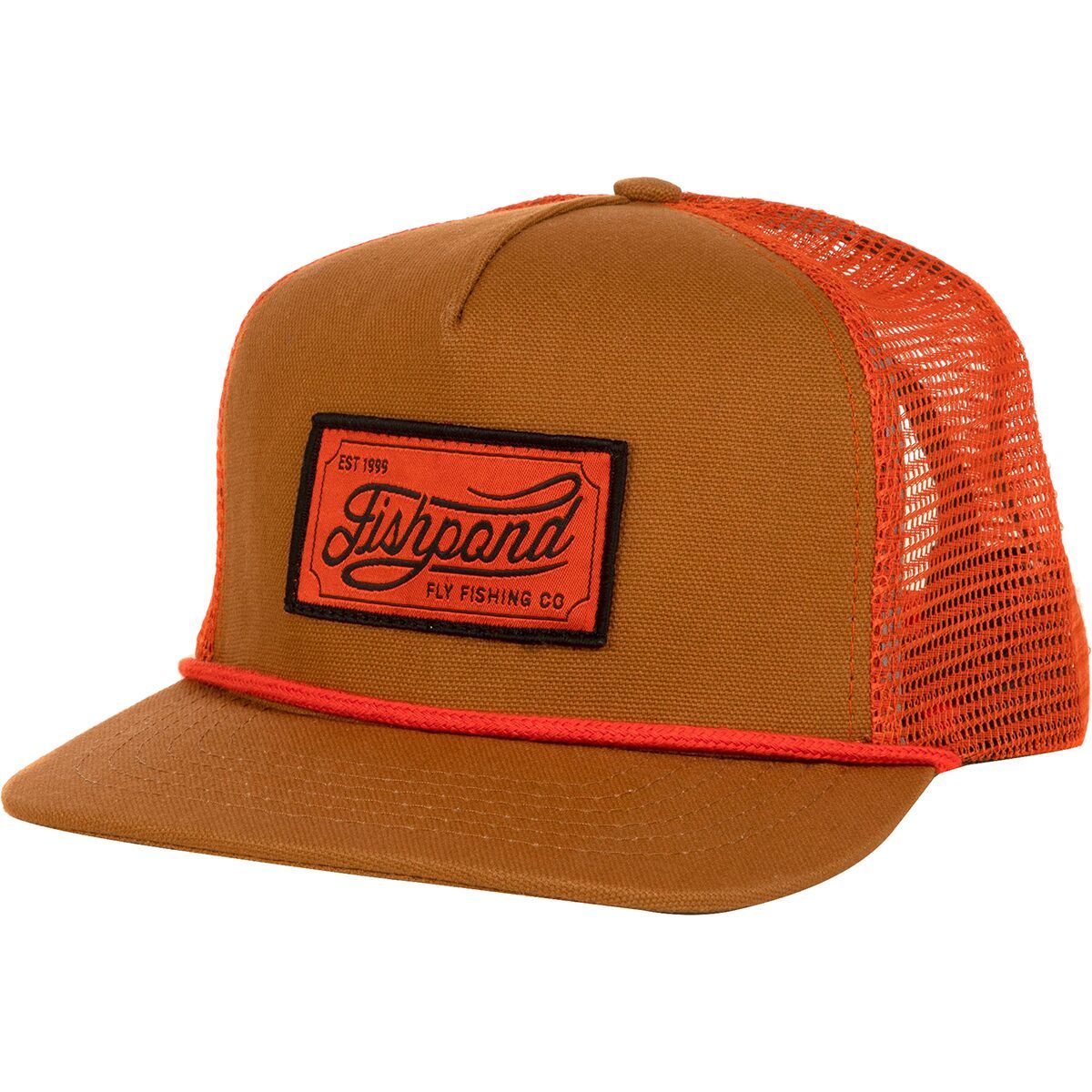 Image of Fishpond Heritage Trucker Hat Sandbar/Orange, One Size