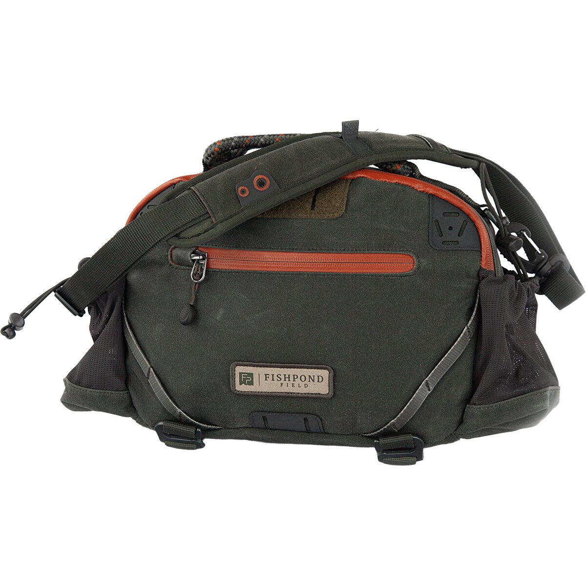 Image of Fishpond Elkhorn Waxed Cotton Lumbar Pack Duskwood, One Size