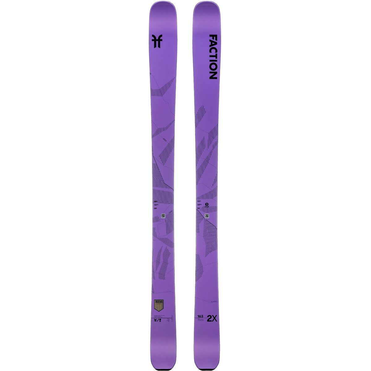 Faction Skis Agent 2X Ski - 2024 Black, 163cm
