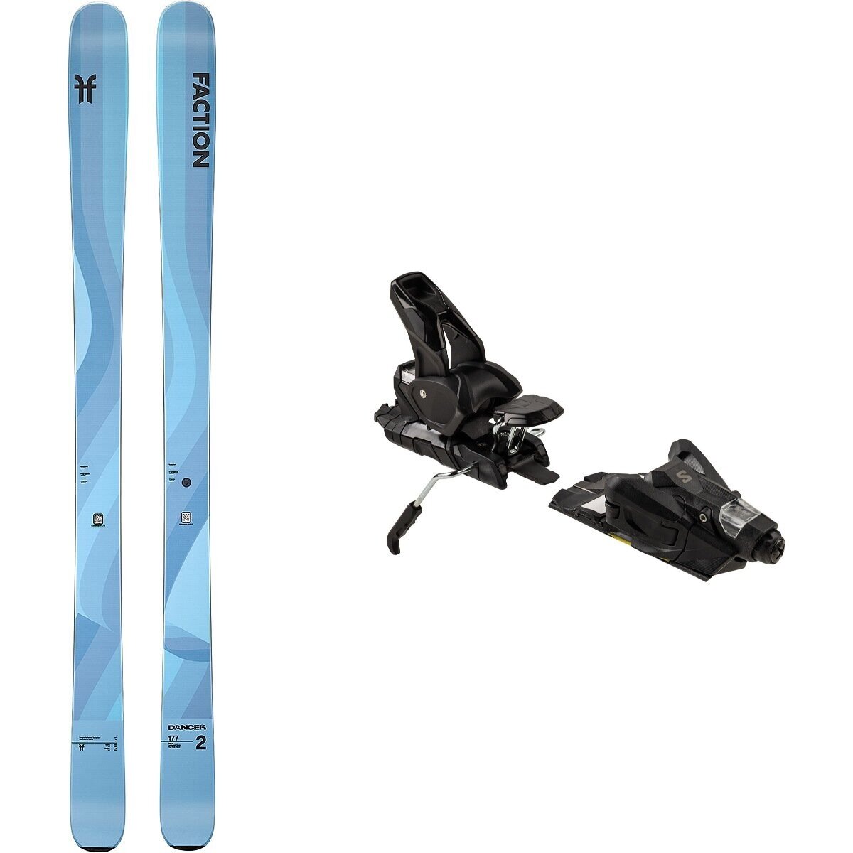 Image of Faction Skis Dancer 2 Ski w/ Strive 11 Binding Blue,Black, 177cm,100mm
